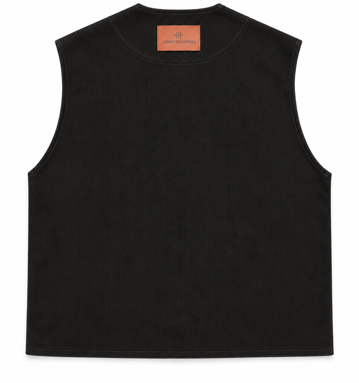 Waxed Sleeveless - Black