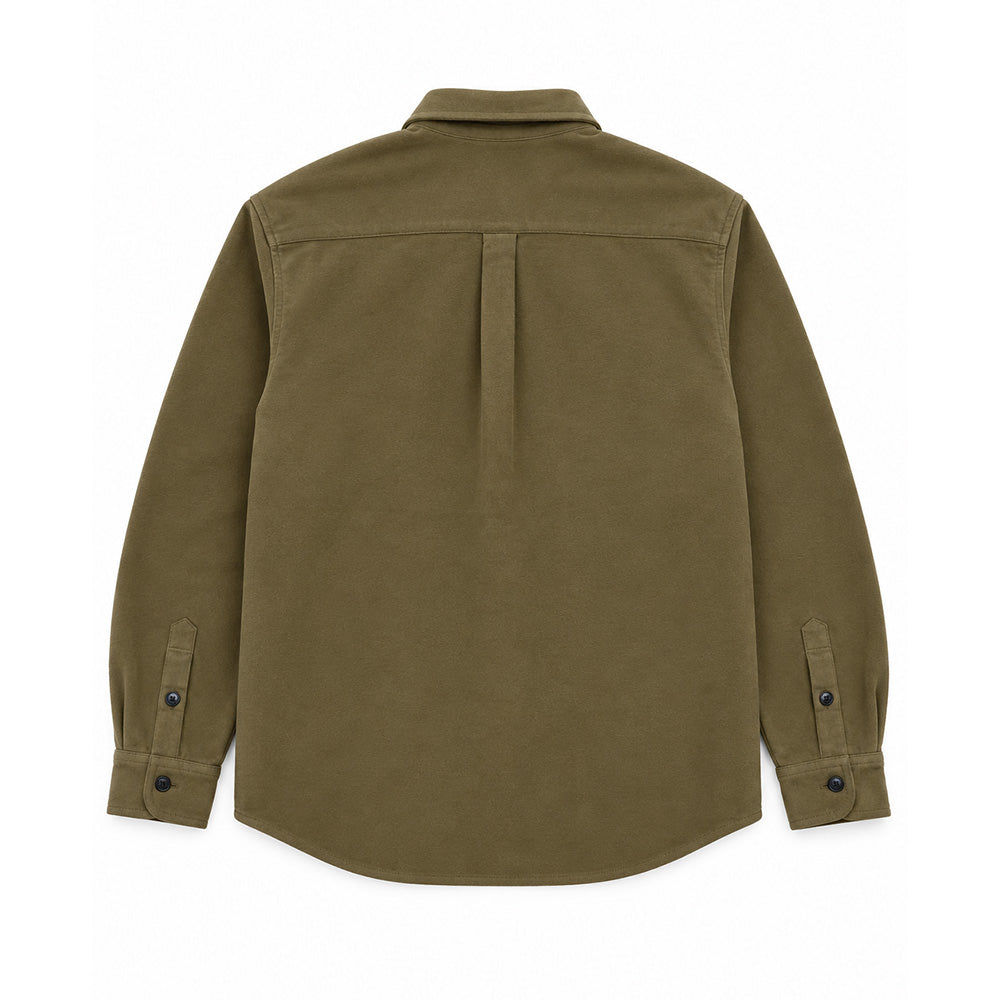 Heavy Moleskin Overshirt - Green