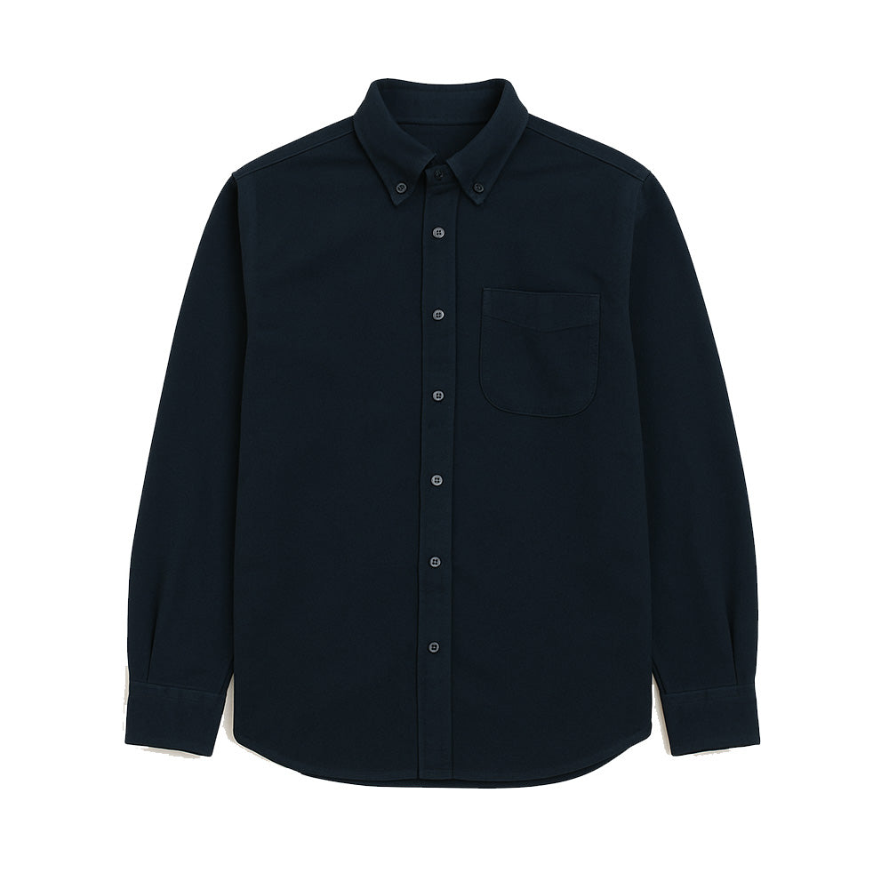 Heavy Moleskin Overshirt - Navy