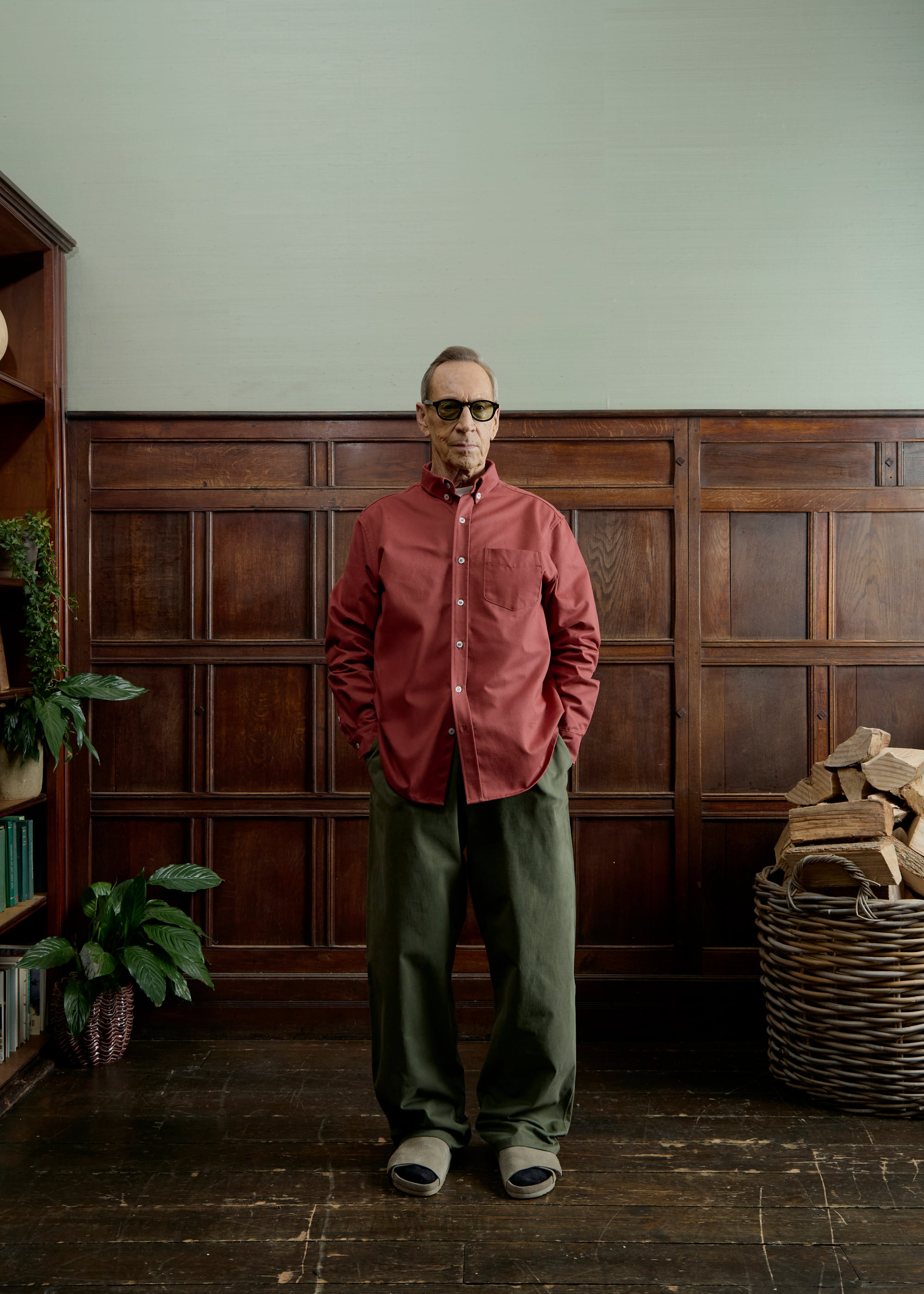 Heavy weight cotton twill shirt - Brick