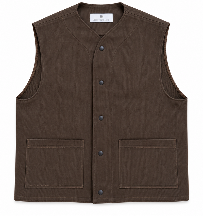 Waxed Sleeveless - Chocolate