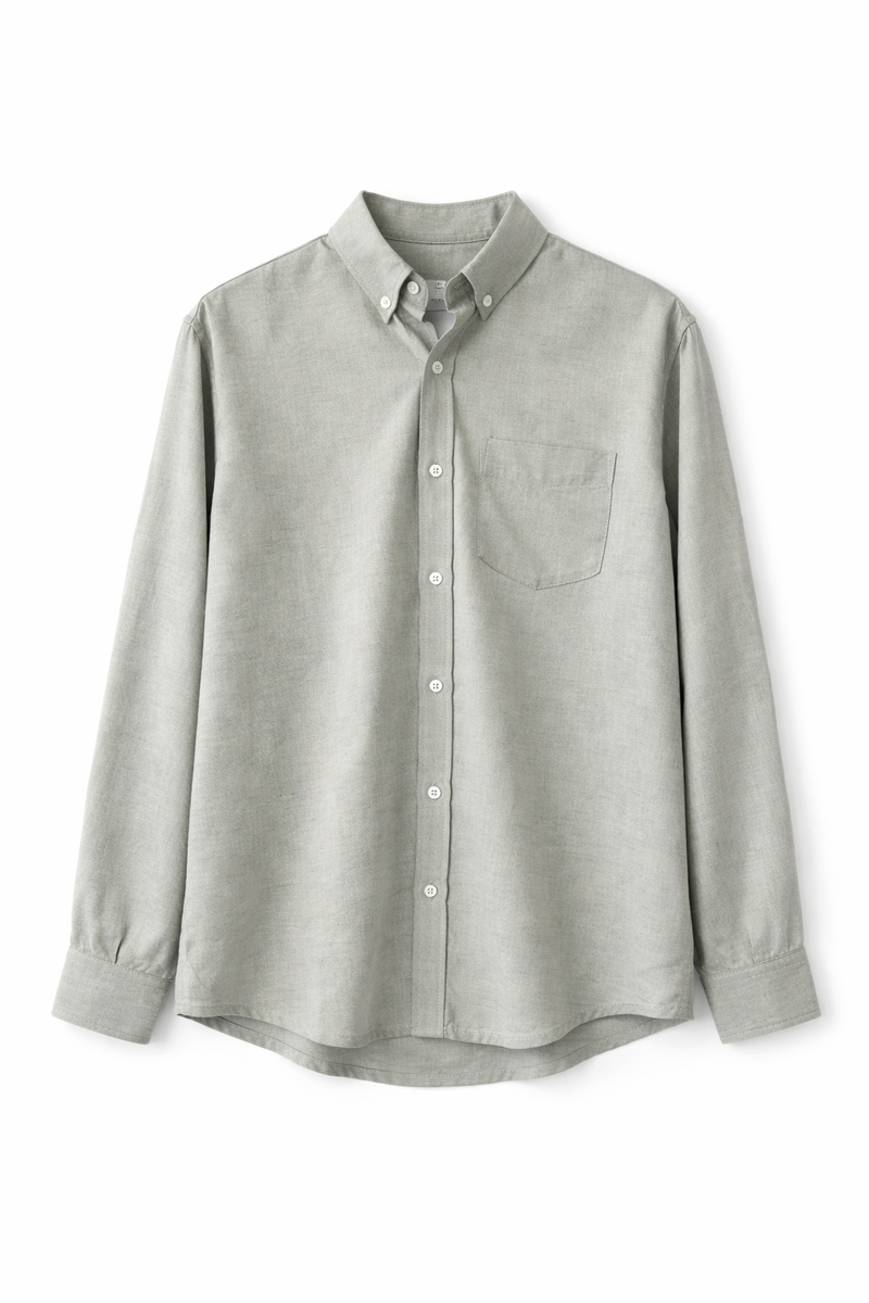 Blended twill button down - Sage