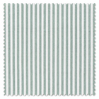 Fabric swatch with green and white striped pattern on a white background