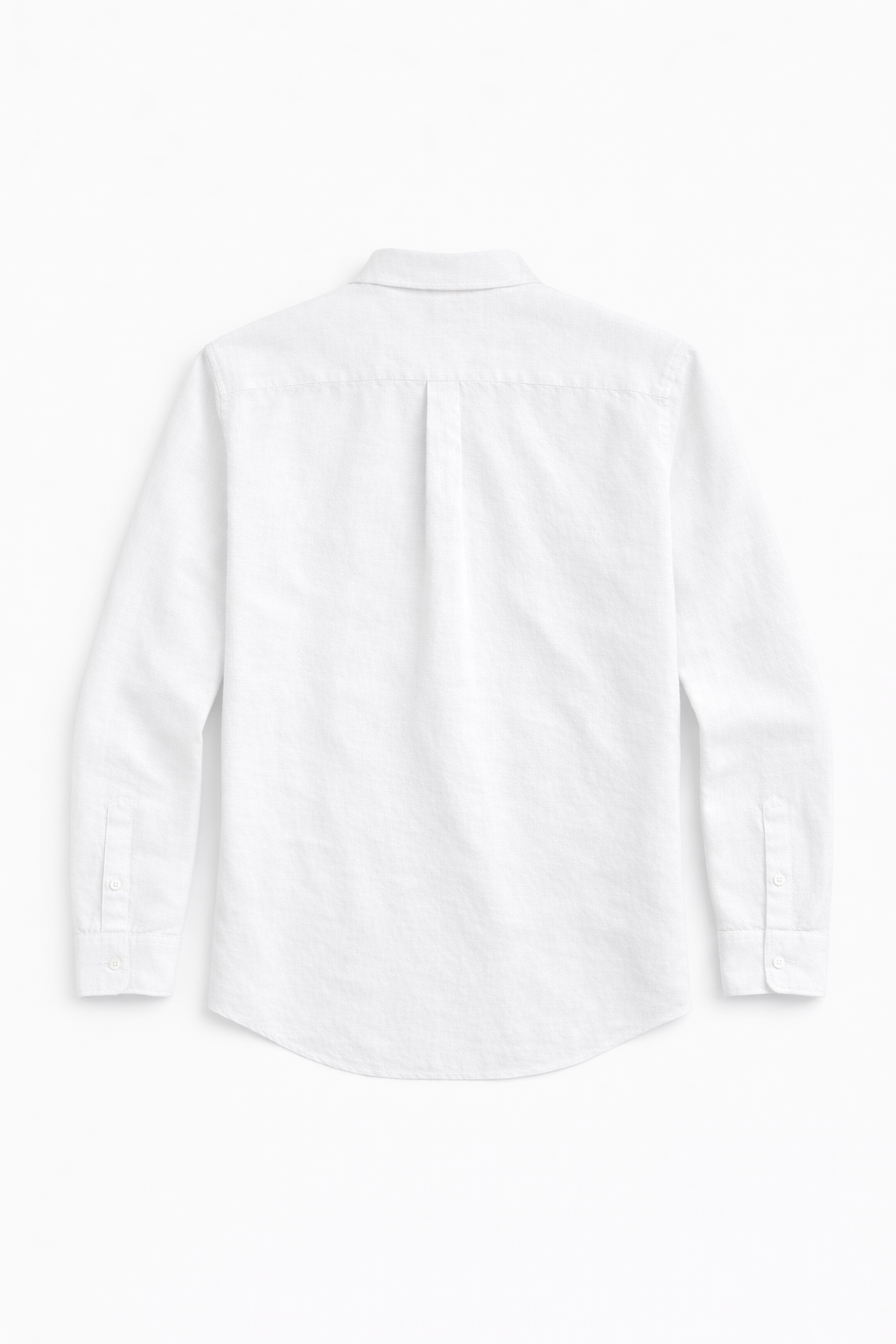 Heavy linen button down - White