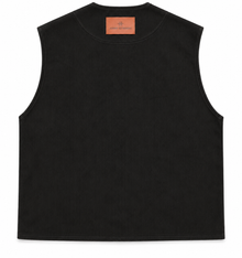 Waxed Sleeveless - Black