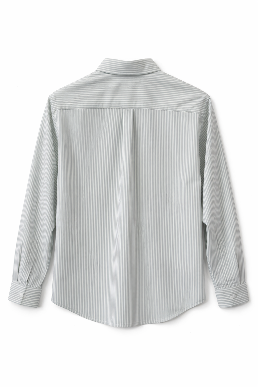 Cotton Button Down - Sage/White stripe