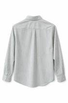 Cotton Button Down - Sage/White stripe