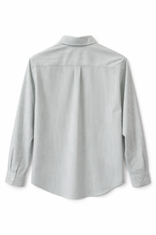 Cotton Button Down - Sage/White stripe