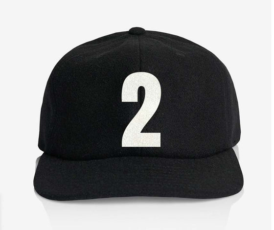 ALPHABET WOOL CAP - BLACK
