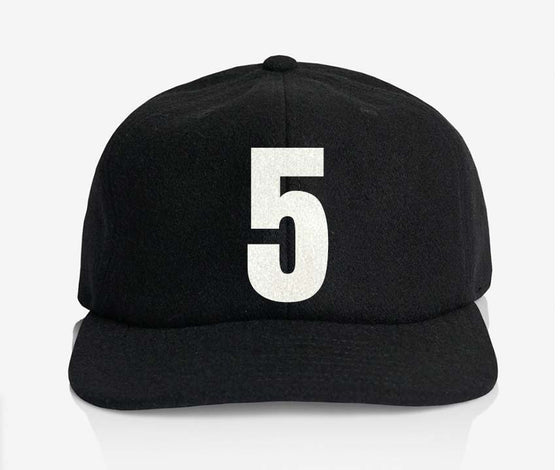 ALPHABET WOOL CAP - BLACK