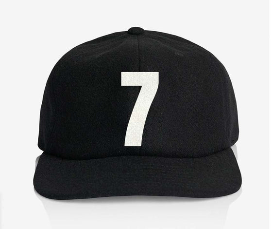 ALPHABET WOOL CAP - BLACK