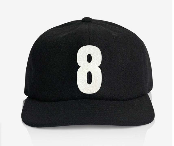 ALPHABET WOOL CAP - BLACK