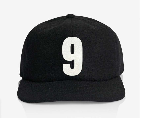 ALPHABET WOOL CAP - BLACK