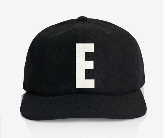 ALPHABET WOOL CAP - BLACK