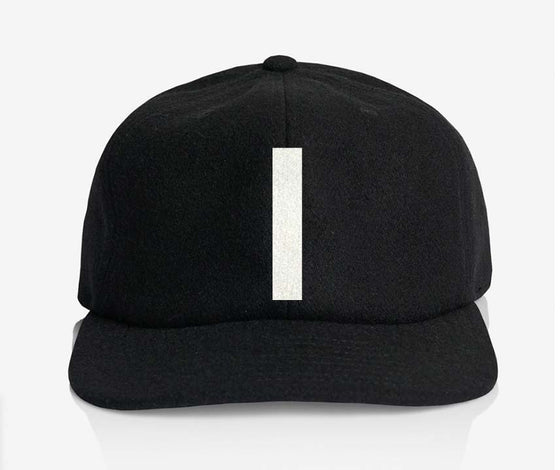 ALPHABET WOOL CAP - BLACK