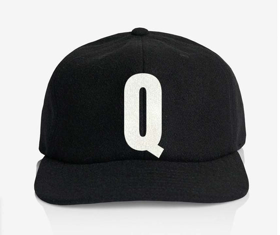 ALPHABET WOOL CAP - BLACK