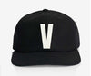 ALPHABET WOOL CAP - BLACK