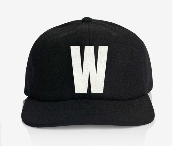 ALPHABET WOOL CAP - BLACK