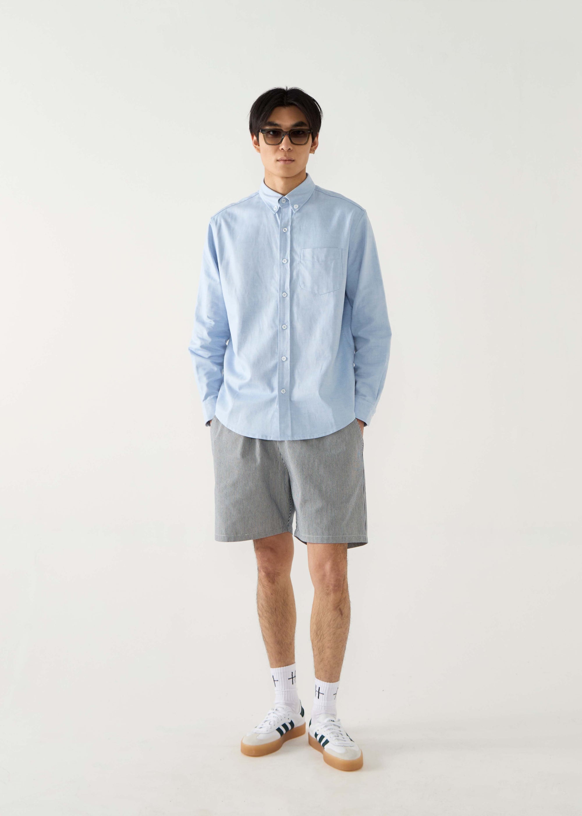 Blended twill button down - Blue