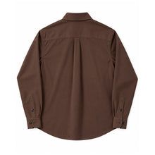 Twill Button Down Shirt - Chocolate