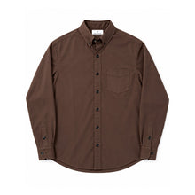 Twill Button Down Shirt - Chocolate