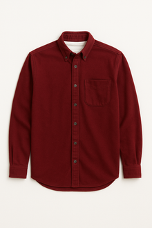  Moleskin Button Down - Wine