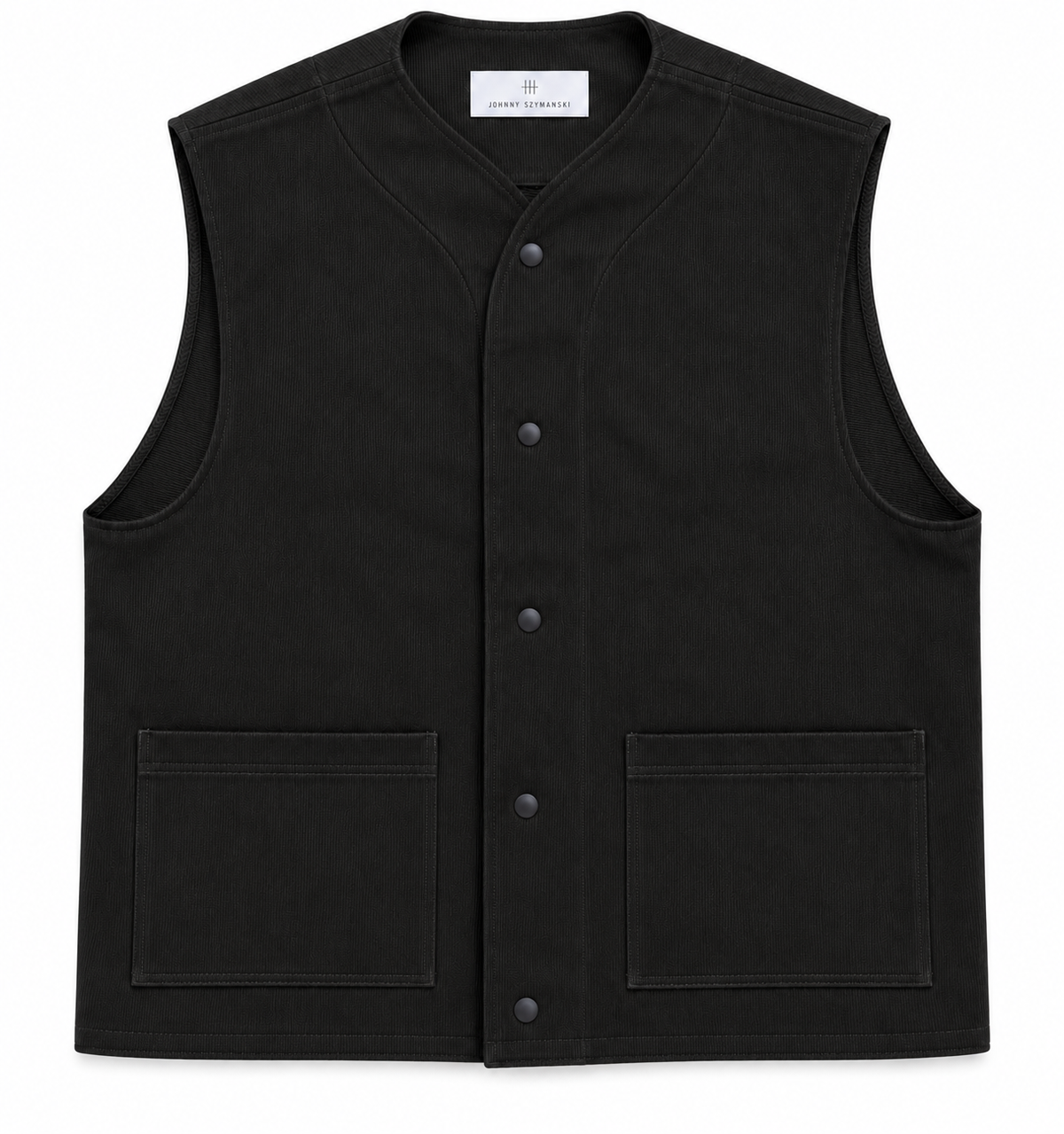 Waxed Sleeveless - Black
