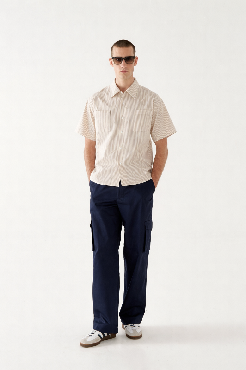 Harrison Vacation Shirt - Biscuit Candy Stripe