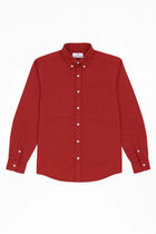 Heavy weight cotton twill shirt - Brick