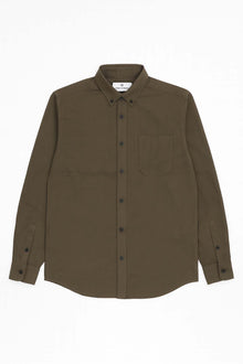  Heavy weight cotton twill shirt - Olive