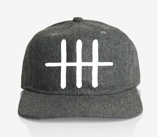 ALPHABET WOOL CAP - GREY