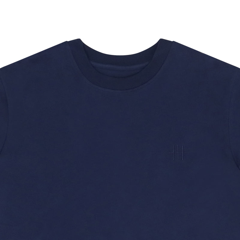 Longer Line Tee - Navy
