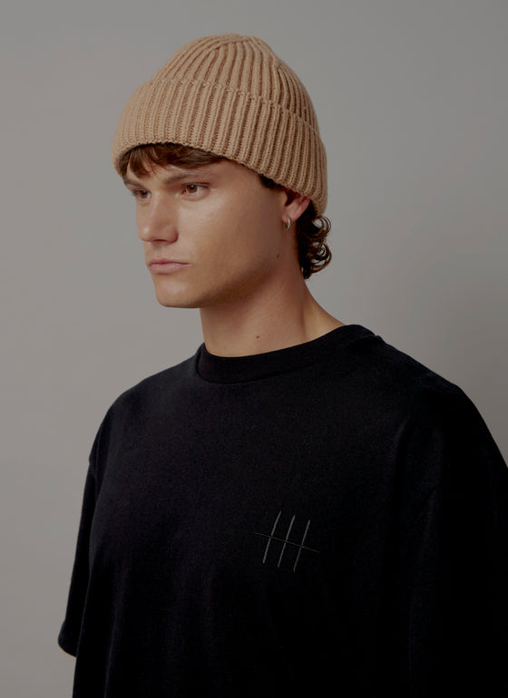 Merino Benson Beanie - Camel