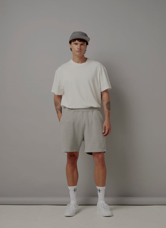 Jersey Sweat Shorts - Grey Marl