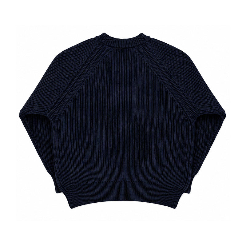 Merino Patch Jumper - Navy