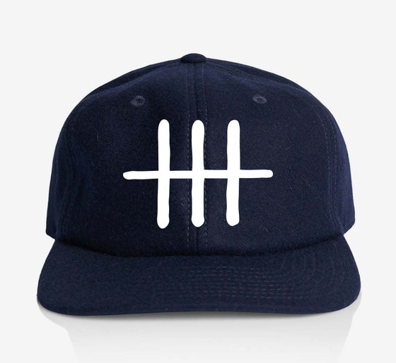 ALPHABET WOOL CAP - NAVY