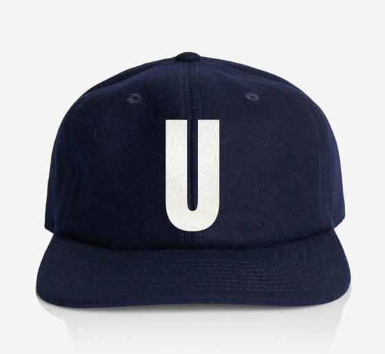 ALPHABET WOOL CAP - NAVY