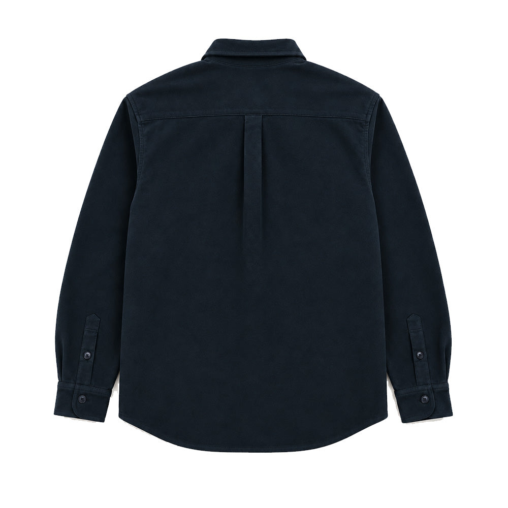 Heavy Moleskin Overshirt - Navy