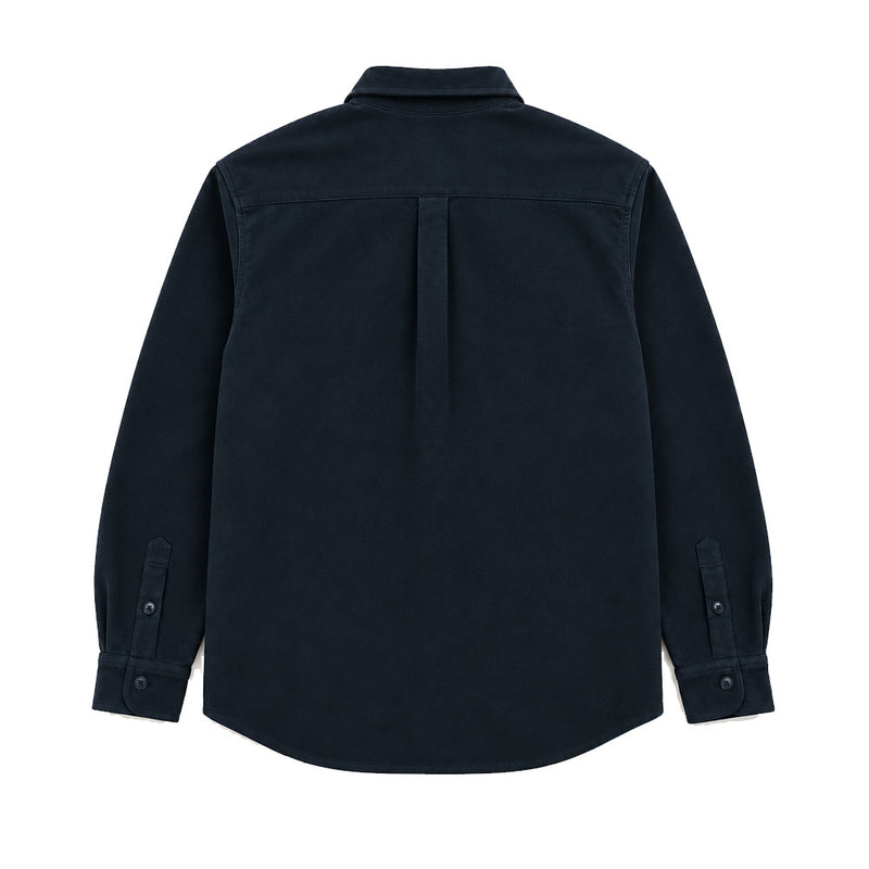 Heavy Moleskin Overshirt - Navy