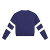 Collegiate Crew Neck - Marine Blue and Off-White