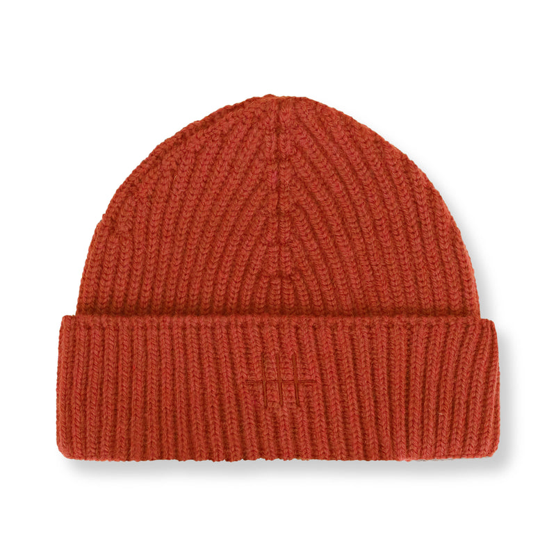 Merino Benson Beanie - Rust