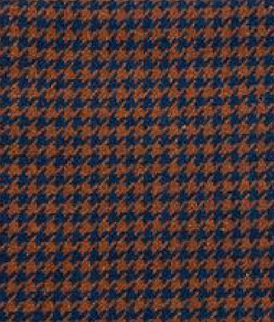Taylor Scarf - Rust and Navy Houndstooth