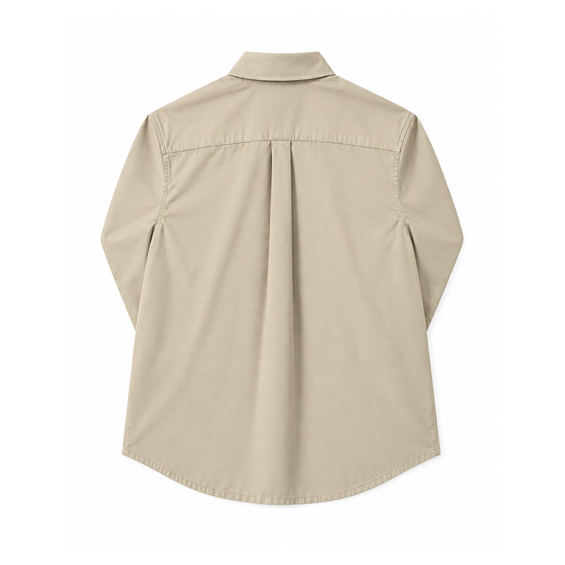 Twill Button Down Shirt - Stone