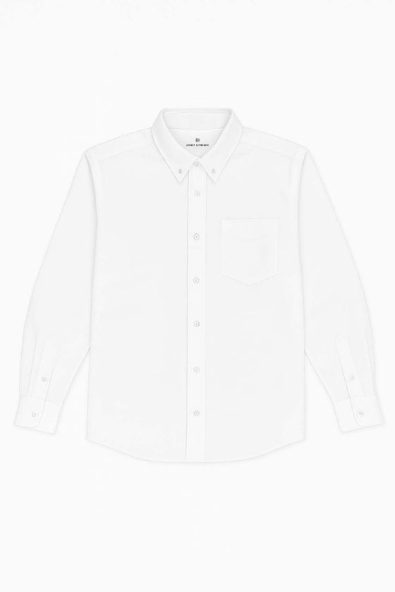 Heavy weight cotton twill shirt - White