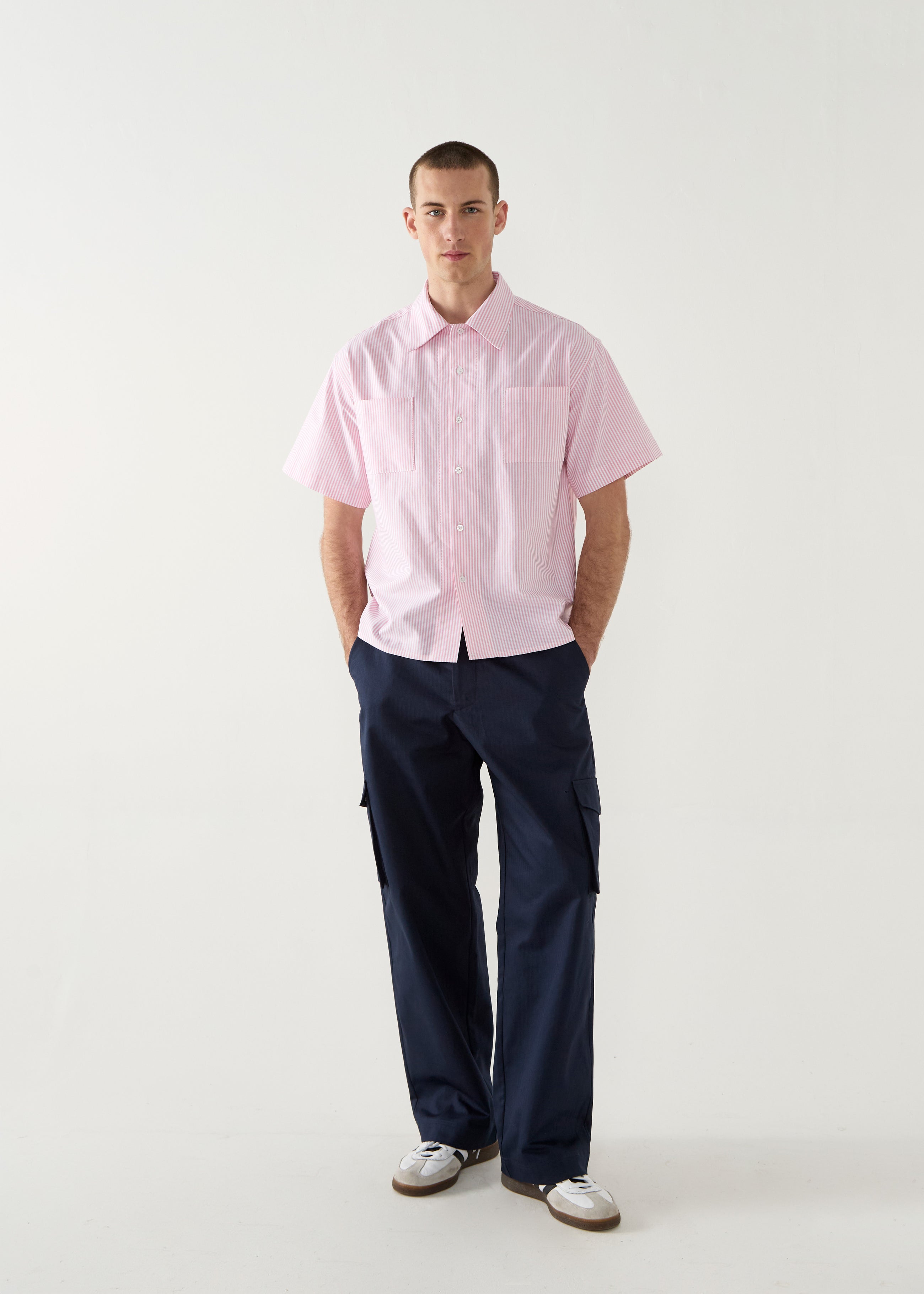 Harrison Vacation Shirt - Pink Candy Stripe
