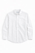 Heavy linen button down - White