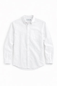 Heavy linen button down - White