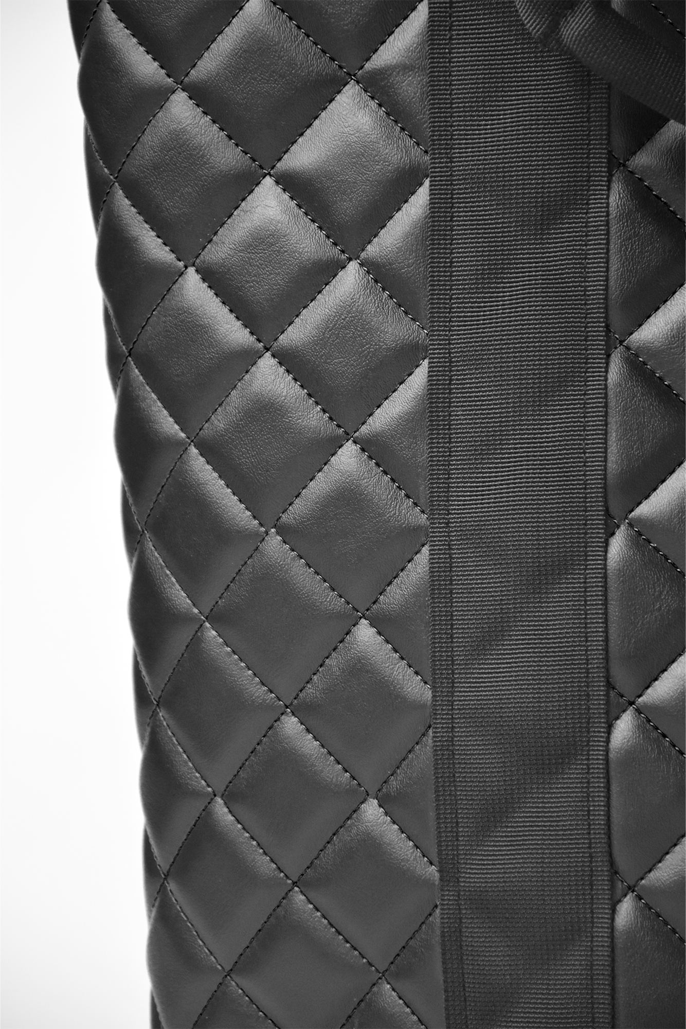 Quilted Tote - Black/Black