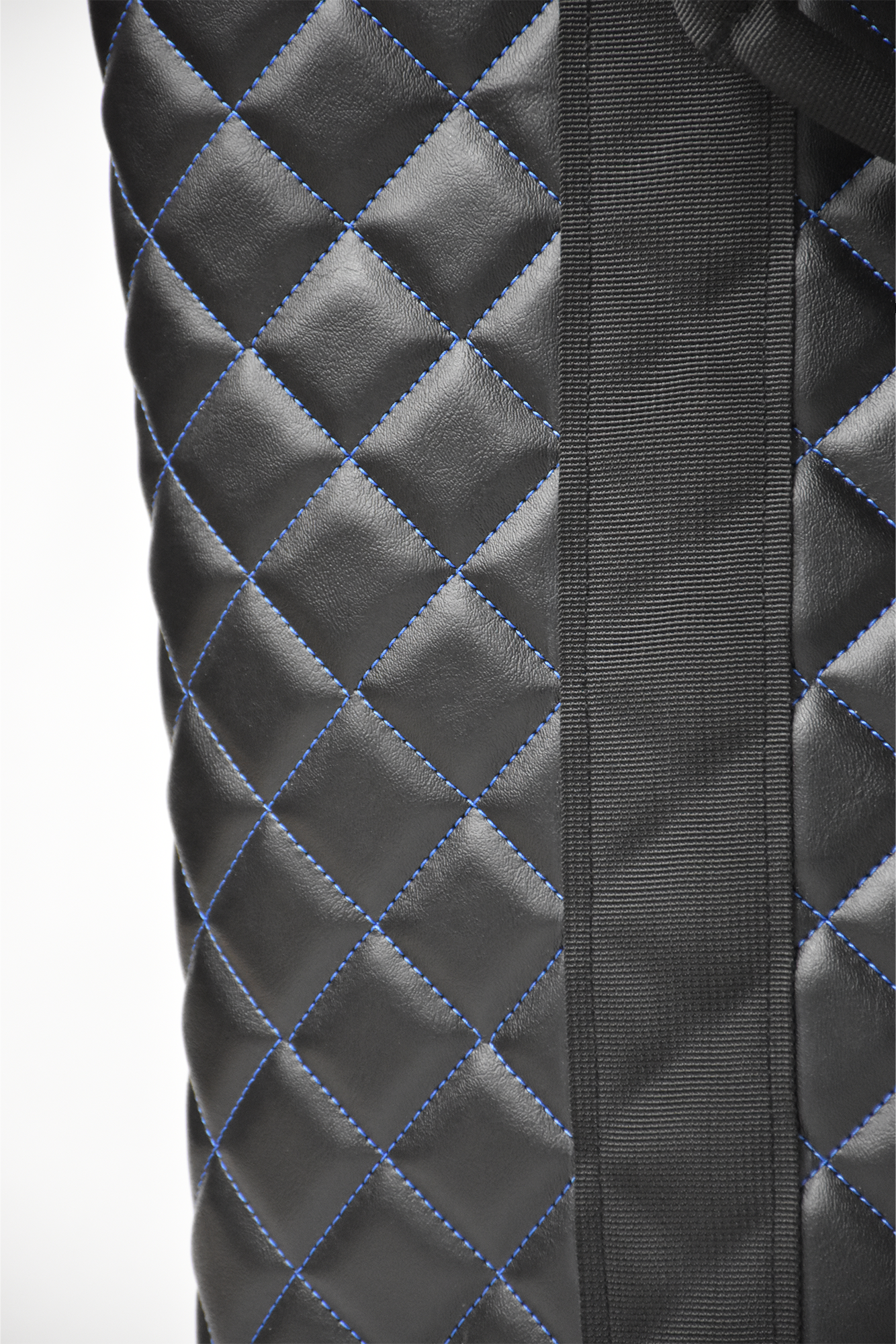 Quilted Tote - Black/Blue